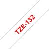 Brother laminated tape TZe-132 - Red on clear_thumb_1