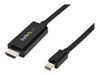StarTech.com Mini DisplayPort to HDMI Adapter Cable - mDP to HDMI Adapter with Built-in Cable - Black - 3 m (10 ft.) - Ultra HD 4K 30Hz (MDP2HDMM3MB) - video cable - 3 m_thumb_1