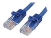 StarTech.com 1m Blue Cat5e / Cat 5 Snagless Patch Cable - patch cable - 1 m - blue_thumb_1