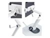 StarTech.com Adjustable Tablet Stand for Desk, Desk/Wall Mountable, Supports Up to 2.2lb, Universal Tablet Stand Holder for Desk, Articulating Tablet Mount with Pivot/Swivel/Rotate - Ergonomic Tablet Stand (ADJ-TABLET-STAND-W) stand - for tablet - white_thumb_5
