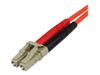 StarTech.com 1m Fiber Optic Cable - Multimode Duplex 50/125 - LSZH - LC/ST - OM2 - LC to ST Fiber Patch Cable - patch cable - 1 m - orange_thumb_5