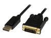 StarTech.com 6 ft DisplayPort to DVI Active Adapter Converter Cable - 6ft (1.8m) Active DP to DVI M/M Cable for PC - 1920x1200 - Black (DP2DVIMM6BS) - display cable - 1.8 m_thumb_1