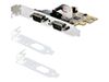 StarTech.com 2-Port PCI Express Serial Card, Dual Port PCIe to RS232 (DB9) Serial Interface Card, 16C1050 UART, Standard or Low Profile Brackets, COM Retention, For Windows & Linux - PCIe to Dual DB9 Card (21050-PC-SERIAL-LP) - Serieller Adapter - PCIe 2._thumb_1