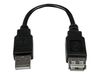 StarTech.com 6in USB 2.0 Extension Adapter Cable A to A - M/F - USB extension cable - USB (M) to USB (F) - USB 2.0 - 5.9 in - black - USBEXTAA6IN - USB extension cable - USB to USB - 15 cm_thumb_5