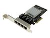 StarTech.com 4 Port PCIe Network Card - RJ45 Port - Intel i350 Chipset - Ethernet Server / Desktop Network Card - Dual Gigabit NIC Card (ST4000SPEXI) - network adapter - PCIe x4_thumb_3