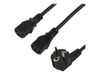 StarTech.com 2m C13 Power Cord - Schuko to 2x C13 - Y Splitter Power Cable - power cable - 2 m_thumb_2