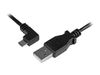 StarTech.com Left Angle Micro USB Cable - 1 ft / 0.5m - 90 degree - USB Cord - USB Charger Cable - USB to Micro USB Cable (USBAUB50CMLA) - USB cable - 50 cm_thumb_3