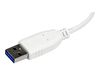 StarTech.com 4 Port USB 3.0 Hub - Multi Port USB Hub w/ Built-in Cable - Powered USB 3.0 Extender for Your Laptop - White (ST4300MINU3W) - hub - 4 ports_thumb_5