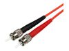 StarTech.com 1m Fiber Optic Cable - Multimode Duplex 50/125 - LSZH - LC/ST - OM2 - LC to ST Fiber Patch Cable - patch cable - 1 m - orange_thumb_6