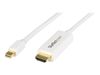 StarTech.com Mini DisplayPort to HDMI Converter Cable - 3 ft (1m) - mDP to HDMI Adapter with Built-in Cable - (M / M) Ultra HD 4K - White (MDP2HDMM1MW) - adapter cable - DisplayPort / HDMI - 1 m_thumb_1