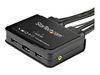 StarTech.com 2 Port HDMI KVM Switch - 4K 60Hz - Compact UHD HDMI USB KVM Switch with 4ft Cables & Audio - Bus Powered & Remote Switching (SV211HDUA4K) - KVM / audio switch - 2 ports_thumb_5