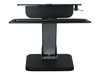 StarTech.com Height Adjustable Standing Desk Converter - Sit Stand Desk with One-finger Adjustment - Ergonomic Desk (ARMSTS) mounting kit - for LCD display / keyboard / mouse / notebook - black, silver_thumb_3