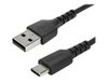 StarTech.com 1m USB A to USB C Charging Cable - Durable Fast Charge & Sync USB 2.0 to USB Type C Data Cord - Aramid Fiber M/M 60W Black - USB Typ-C-Kabel - 1 m_thumb_1