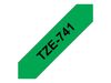 Brother TZE741 - 18 mm - black on green_thumb_1