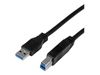 StarTech.com 1m 3 ft Certified SuperSpeed USB 3.0 A to B Cable Cord - USB 3 Cable - 1x USB 3.0 A (M), 1x USB 3.0 B (M) - 1 meter, Black (USB3CAB1M) - USB cable - 1 m_thumb_1