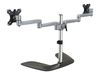 StarTech.com Dual Monitor Stand, Ergonomic Desktop Monitor Stand for up to 32" VESA Displays, Free-Standing Articulating Universal Computer Monitor Mount, Adjustable Height, Silver - Easy & Quick Assembly stand - for 2 monitors - black, silver_thumb_4