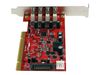 StarTech.com 4 Port PCI SuperSpeed USB 3.0 Adapter Card with SATA/SP4 Power - Quad Port PCI USB 3 Controller Card (PCIUSB3S4) - USB adapter - PCI-X - USB 3.0 x 4_thumb_3