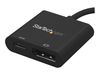 StarTech.com USB C to DisplayPort Adapter with 60W Power Delivery Pass-Through - 4K 60Hz USB Type-C to DP 1.2 Video Converter w/ Charging - external video adapter - Parade PS171 - black_thumb_3
