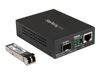 StarTech.com Multimode (MM) LC Fiber Media Converter for 10/100/1000 Network - 550m - Gigabit Ethernet - 850nm - with SFP Transceiver (MCM1110MMLC) - fiber media converter - 10Mb LAN, 100Mb LAN, 1GbE_thumb_2
