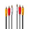 Lindy 35690 Audio-Kabel 1 m 3 x RCA Schwarz, Rot, Weiß, Gelb_thumb_1