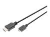 DIGITUS HDMI cable with Ethernet DB-330109-020-S - HDMI / micro HDMI - 2 m_thumb_1