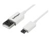 StarTech.com 3.3 ft. (1 m) USB to Micro USB Cable - USB 2.0 A to Micro B - White - Micro USB Cable (USBPAUB1MW) - USB cable - 1 m_thumb_1