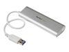 StarTech.com 4 Port kompakter USB 3.0 Hub mit eingebautem Kabel - Aluminium USB Hub - Silber - Hub - 4 Anschlüsse_thumb_6
