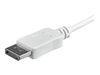 StarTech.com 3ft/1m USB C to DisplayPort 1.2 Cable 4K 60Hz, USB-C to DisplayPort Adapter Cable HBR2, USB Type-C DP Alt Mode to DP Monitor Video Cable, Compatible with Thunderbolt 3, White - USB-C Male to DP Male (CDP2DPMM1MW) - external video adapter - ST_thumb_4