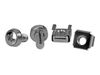 StarTech.com M6 Screws and Cage Nuts - 100 Pack - M6 Mounting Screws and Cage Nuts for Server Rack and Cabinet - Silver (CABSCREWM62) - rack screws and nuts_thumb_2