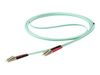 StarTech.com 7 m OM4 LC to LC Multimode Duplex Fiber Optic Patch Cable - Aqua - 50/125 - Fiber Optic Cable - 40/100Gb - LSZH (450FBLCLC7) - patch cable - 7 m - aqua_thumb_2