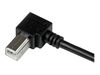 StarTech.com 2m USB 2.0 A to Right Angle B Cable Cord - 2 m USB Printer Cable - Right Angle USB B Cable - 1x USB A (M), 1x USB B (M) (USBAB2MR) - USB cable - 2 m_thumb_4