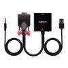 Lindy 38284 Videokabel-Adapter VGA (D-Sub) + 3.5mm HDMI + USB Schwarz_thumb_2