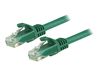StarTech.com 5m CAT6 Ethernet Cable - Green Snagless Gigabit CAT 6 Wire - 100W PoE RJ45 UTP 650MHz Category 6 Network Patch Cord UL/TIA (N6PATC5MGN) - patch cable - 5 m - green_thumb_1