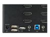 StarTech.com 2 Port Quad Monitor DisplayPort KVM Switch - 4K 60 Hz UHDR - DP 1.2 KVM Switch mit USB 3.0 Hub mit 2x USB 3.0(5 Gbit/s) und 4x USB 2.0 HID Anschlüssen, Audio - Hotkey - TAA (SV231QDPU34K) - KVM-/Audio-Switch - 2 Anschlüsse - TAA-konform_thumb_7