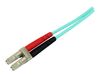 StarTech.com 2m Fiber Optic Cable - 10 Gb Aqua - Multimode Duplex 50/125 - LSZH - LC/SC - OM3 - LC to SC Fiber Patch Cable (A50FBLCSC2) - patch cable - 2 m - aqua_thumb_3