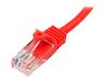 StarTech.com 2m Red Cat5e / Cat 5 Snagless Patch Cable - patch cable - 2 m - red_thumb_2