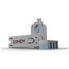 Lindy 40452 Schnittstellenblockierung Schnittstellenblockierung + Schlüssel USB Typ-A Blau Acrylnitril-Butadien-Styrol (ABS) 5 Stück(e)_thumb_1