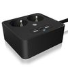 ICY BOX IB-MPS2220B-CH - power strip - for desk or wall mounting, with USB charger_thumb_3