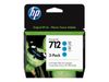 HP 712 - 3-pack - cyan - original - DesignJet - ink cartridge_thumb_1