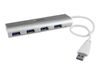 StarTech.com 4 Port kompakter USB 3.0 Hub mit eingebautem Kabel - Aluminium USB Hub - Silber - Hub - 4 Anschlüsse_thumb_8