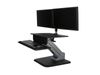 StarTech.com Height Adjustable Standing Desk Converter - Sit Stand Desk with One-finger Adjustment - Ergonomic Desk (ARMSTS) mounting kit - for LCD display / keyboard / mouse / notebook - black, silver_thumb_2