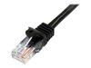 StarTech.com 3m Black Cat5e / Cat 5 Snagless Patch Cable - patch cable - 3 m - black_thumb_2