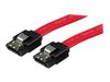 StarTech.com 12in Latching SATA Cable - SATA cable - Serial ATA 150/300/600 - SATA (R) to SATA (R) - 1 ft - latched - red - LSATA12 - SATA cable - 30 cm_thumb_1