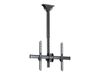 StarTech.com Ceiling TV Mount - 1.8' to 3' Short Pole - Full Motion - Supports Displays 32" to 75" - For VESA Mount Compatible TVs (FPCEILPTBSP) - ceiling mount_thumb_1