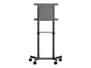 StarTech.com Mobile TV Cart, Portable Rolling TV Stand for 37-70" VESA Display (154lb/70kg), with Shelf & Storage Compartment, Rotate/Tilt Display, Universal TV Mount on Casters/Wheels - Mobile TV Stand w/ Casters (MBLTVSTNDEC) cart - for flat panel_thumb_5