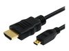 StarTech.com 1m High Speed HDMI Cable with Ethernet HDMI to HDMI Micro - HDMI with Ethernet cable - 1 m_thumb_1