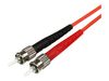 StarTech.com 1m Fiber Optic Cable - Multimode Duplex 50/125 - LSZH - LC/ST - OM2 - LC to ST Fiber Patch Cable - patch cable - 1 m - orange_thumb_2