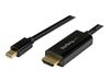 StarTech.com Mini DisplayPort to HDMI Adapter Cable - mDP to HDMI Adapter with Built-in Cable - Black - 5 m (15 ft.) - Ultra HD 4K 30Hz (MDP2HDMM5MB) - video cable - 5 m_thumb_1