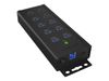 ICY BOX 7 port industrial hub IB-HUB1703-QC3 - with USB Type-A port, QC 3.0 charging port and 2x fast charging ports_thumb_3