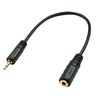 cable: Lindy audio adapter cable - M2,5mm / F3,5mm - 0,2m - black_thumb_2